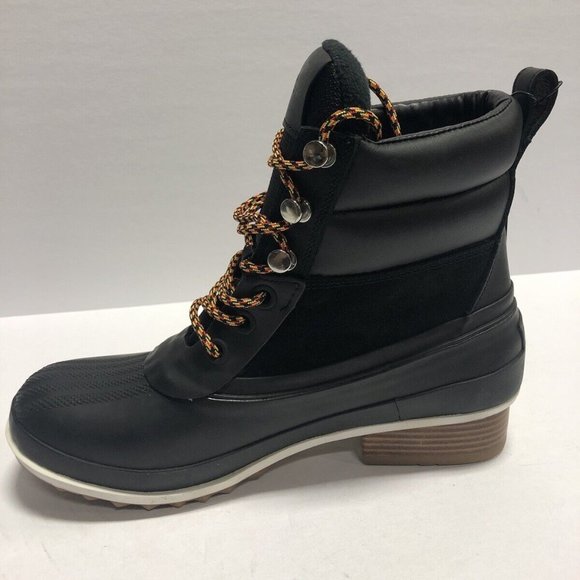 Sorel Women’s Slimpack III Hiker, Black Leather Waterproof Boots, Size 11M - Picture 2 of 6